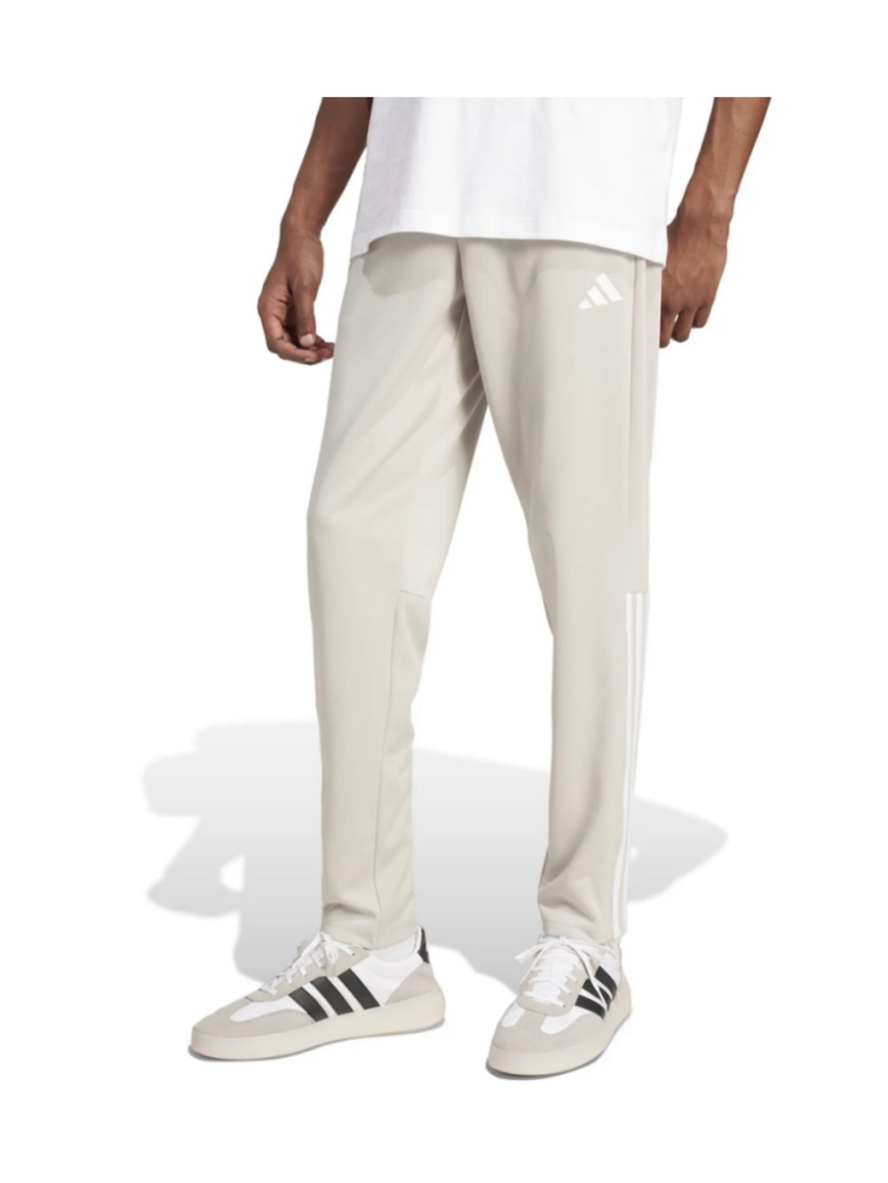 Men's Adidas Sereno Joggers Pants Size S Beige White NEW with tags